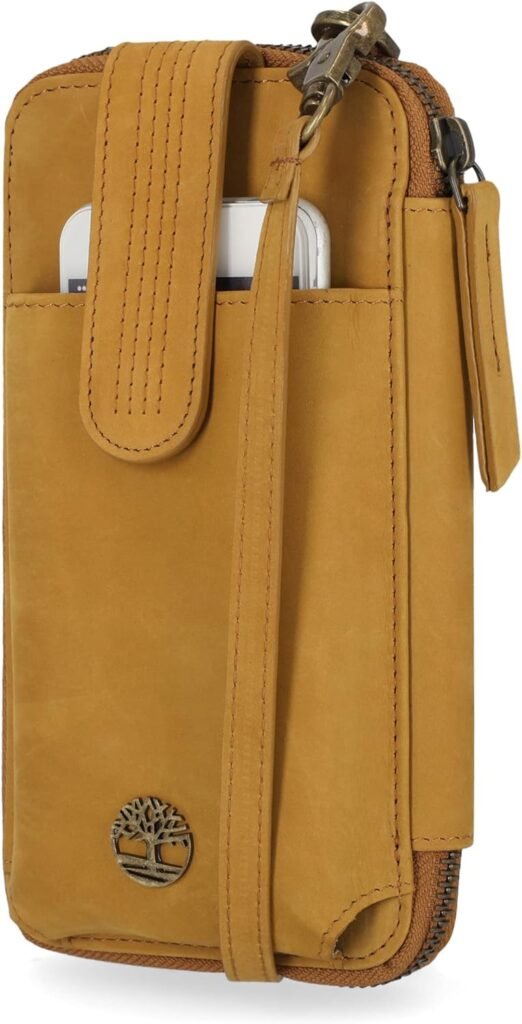 Timberland Womens RFID Leather Phone Crossbody Wallet Bag